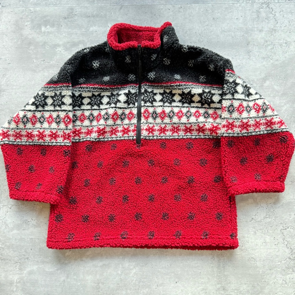 Hanna Andersson Nordic Fleece Pullover Half Zip, Size 110 Boys Girls